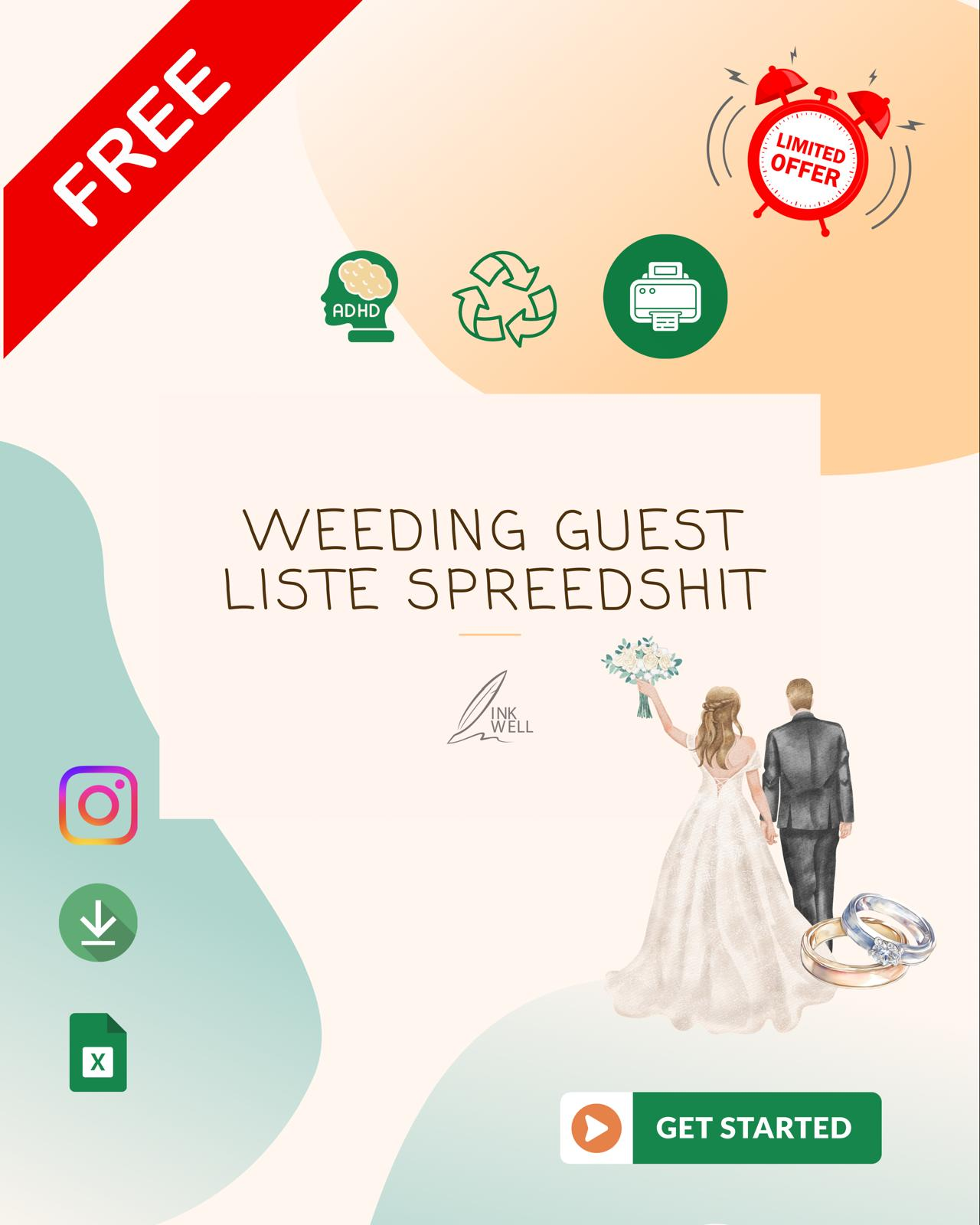 Wedding Guest List Spreadsheet